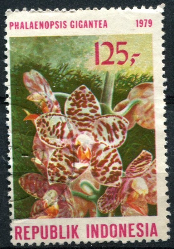 Indonesia Sc#1047 Used, 125r multi, Orchids (1979)