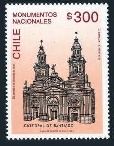 Chile 957,MNH.Michel 1427. Santiago Cathedral,1991.