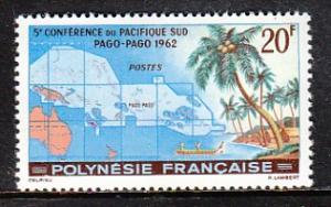 French Polynesia Map 198 Mint
