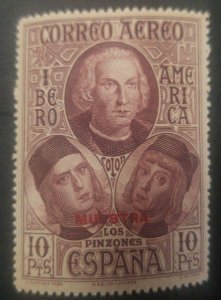 A) 1930, SPAIN, COLON AND THE PINZONS, AIRMAIL, SPANISH-AMERICAN ISSUED, 10PTS, 