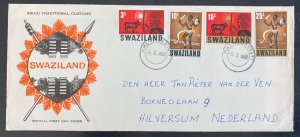 1968 Swaziland First Day Cover To Netherlands Swazi Traditional Customs