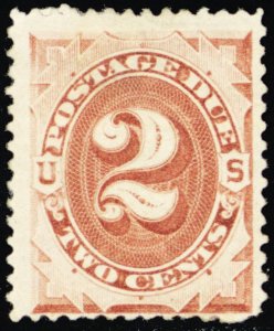 J2, Mint OG H 2¢ Postage Due Stamp SCV $450.00 - Stuart Katz