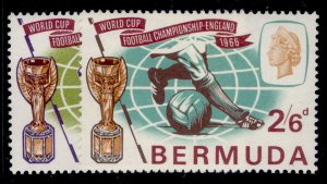 BERMUDA QEII SG193-194, 1966 world cup set, NH MINT.