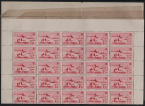 St Pierre et Miquelon 1938-40 MNH Sc 193 1.25fr Tortue Lighthouse Sheet of 50...