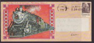 US Train Hand Drawn 1979  # 10 Size Cover