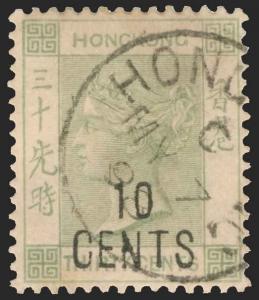 Hong Kong Scott 69b Gibbons 54 Used Stamp