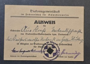 WWII German Medical Aid Receipt Deutsches Rotes Kreuz Related Form Ausweis Card
