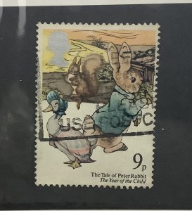 Great Britain 1979 Scott 867 used - 9p,  Peter Rabbit,  year of the Child