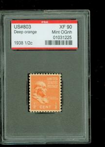 US # 803 Presendential, PSE Graded XF 90, Mint OGnh