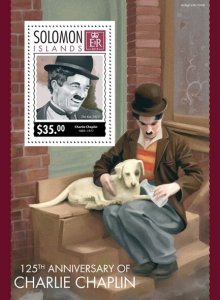 SOLOMON IS. - 2014 - Charlie Chaplin - Perf Souv Sheet - Mint Never Hinged