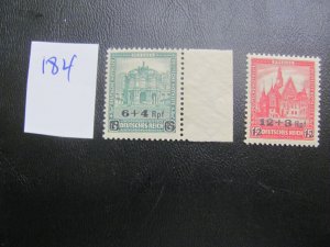 GERMANY 1932 MNH SC B42-B43 SET VF/XF 58 EUROS (184)