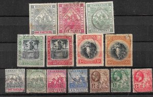 BRITISH BARBADOS STAMPS 1906-1924, USED