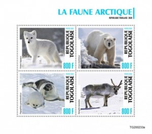 Togo - 2020 Arctic Fauna Harp Seal - 4 Stamp Sheet - TG200233a