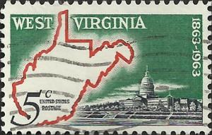 # 1232 USED WEST VIRGINIA STATEHOOD 100TH ANNIV.