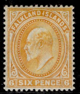 Falkland Islands Edvii SG47, 6d Orange, M Mint. cat-