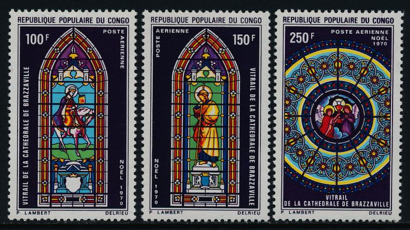 Congo PR C104-6 MNH Christmas, Stained Glass Windows