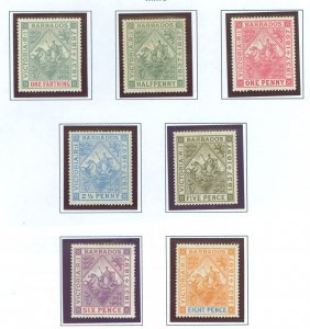 Barbados #81-87 Unused Single