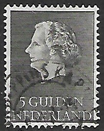 Netherlands # 363 - Queen Juliana 5Gld. - used....(P5)