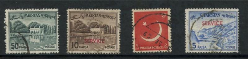 Pakistan 4 different stamps; used; may have slight faults; sold as is