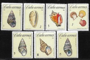 Cuba 1124-1130 Sea Shells set MNH