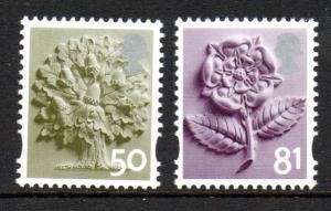 Great Britain England Sc 17-18 2008 50p tree 81p rose stamp set mint NH