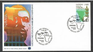 UN Geneva # 86 , Namibia , FDC - I Combine S/H