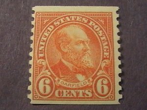 U.S.# 723-MINT NEVER/HINGED-DEEP--ORANGE--COIL-SINGLE-GARFIED-1932