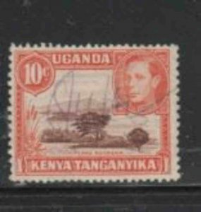 KENYA,UGANDA&TANZANIA #69 1941 10c KING GEORGE VI & LAKE NAIVASHA F-VF USED a