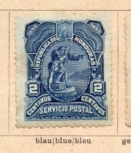 Honduras 1892 Early Issue Fine Mint Hinged 2 c. NW-238154