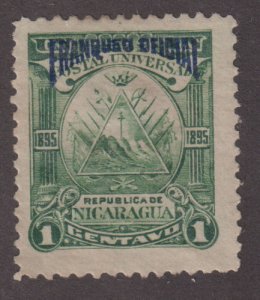Nicaragua O52 Coat of Arms O/P 1895