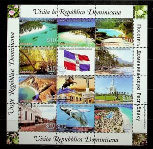 DOMINICAN REP. Sc 1533 NH MINISHEET OF 2013 - TOURISM - NATURE - SEA LIFE -(CT5)