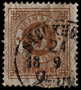 4050: Series: SG30 3 ore Brown 1886. Sc#41 Mi30 Good Used. C£25