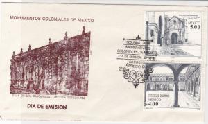 mexico 1981 colony monument buildings stamps cover ref 20291