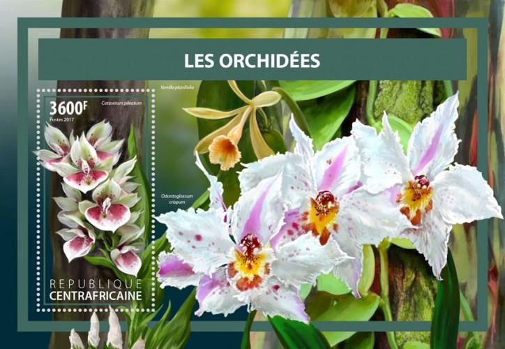 C A R - 2017 - Orchids - Perf Souv Sheet - MNH