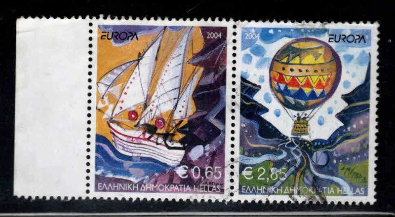 Greece Scott 2110a-b Used Europa 2004 pair