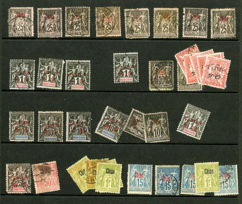 France Offices in China Stamp Selection Lot of 38