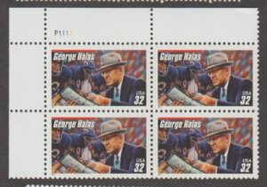 U.S. Scott #3150 George Halas - Chicago Bears Stamps - Mint NH Plate Block