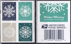 US 5951a (mnh booklet pane of 4 with label on reverse) winter whimsy (2024)