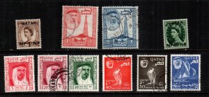 Qatar  10  different used and mint