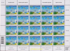 627226 MNH SUIZA 2020 100 AÑOS AEROPUERTO DE GINEBRA