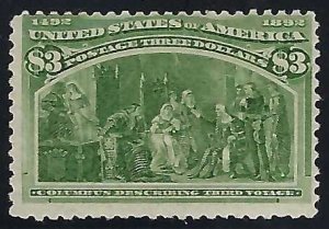 US Scott #243 Mint PH OG F-VF PF Cert Clean