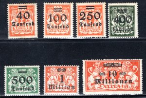 Danzig  #137-143  Unused  VF  CV $13.10   ....   1640383