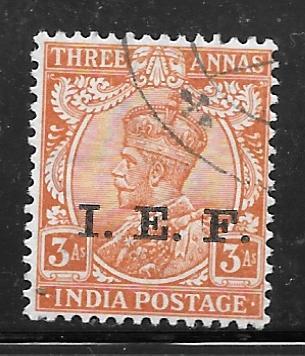 India M39: 3a George V Overprint, used, F-VF