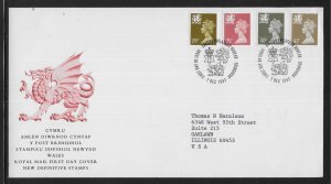 Great Britain Wales WMMH58-WMMH65 1993, 1999 Machin First Day Covers