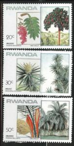 RWANDA Scott 1167-69 MH* stamps 1983