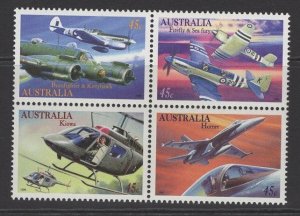 AUSTRALIA SG1578a 1996 MILITARY AVIATION MNH