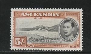 ASCENSION 1938 KGVI LONG BEACH 5/- PERF 13.5