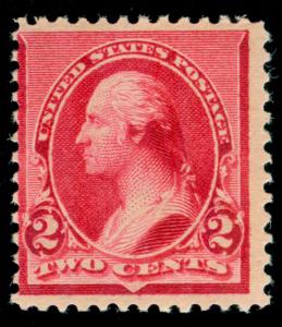 MOMEN: US STAMPS #220C 2 HATS MINT OG NH FRESH SCARCE