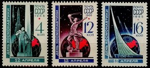 1965 USSR 3038-3040 Day of astronautics