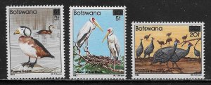 Botswana Scott #'s 401 - 403 MNH
